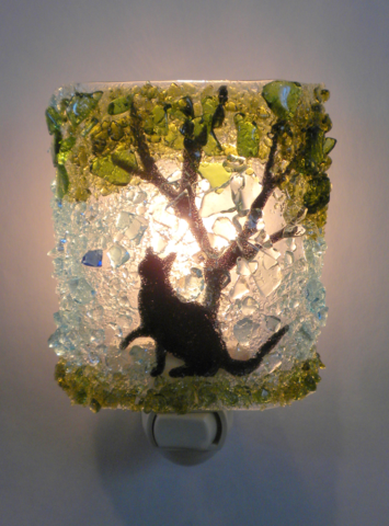 Night Light - Cat Chasing Butterfly