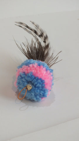 Fisherman's Crocheted Feather Ball  3 Colors     Stick Sold Separately