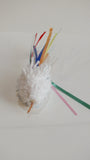 Fisherman's Crocheted Mouse W/Satin Tail  5 Colors   Stick Sold Separately